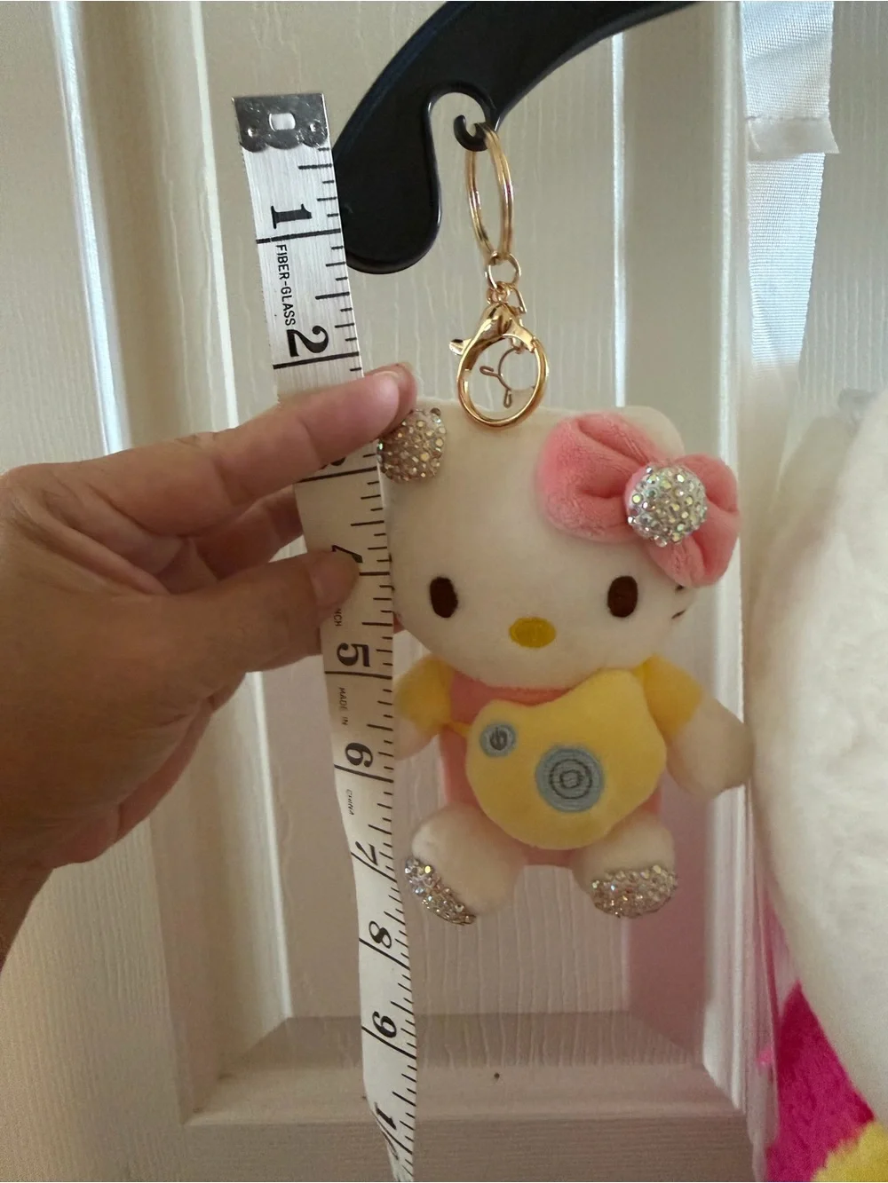 Hello Kitty Plush Backpack in White, Pink and Yellow